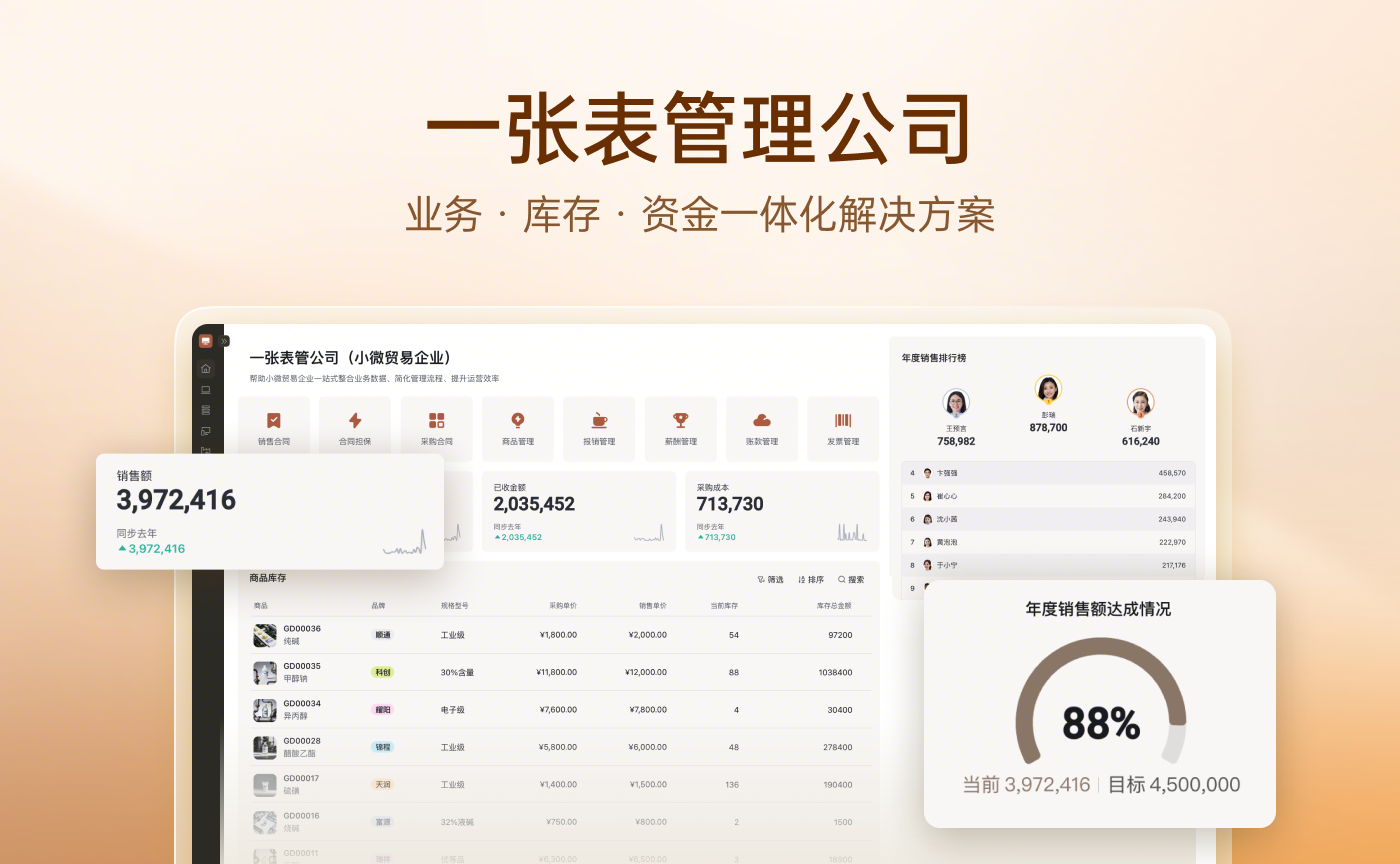 一张表管公司