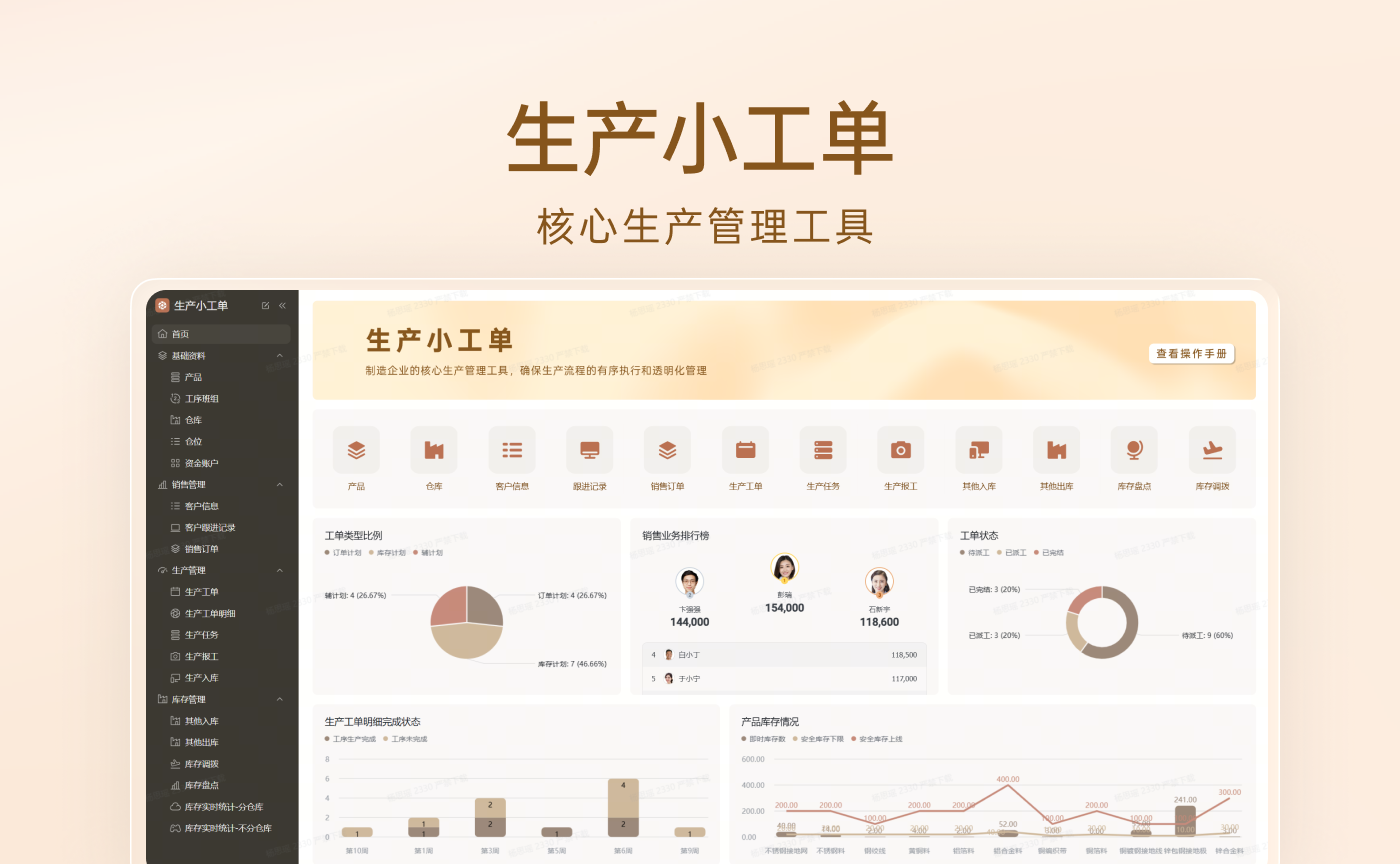 生产小工单