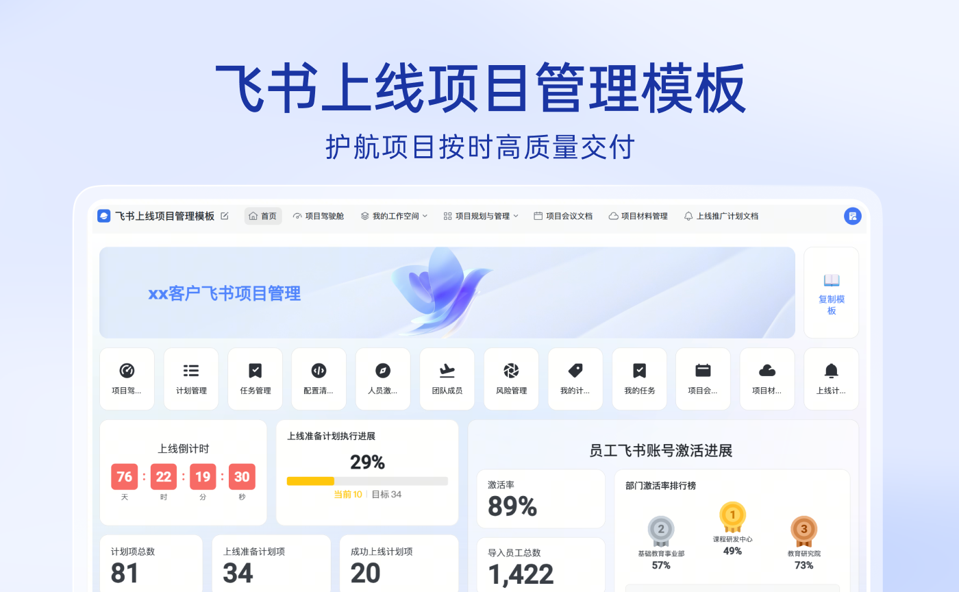 飞书上线项目管理模板